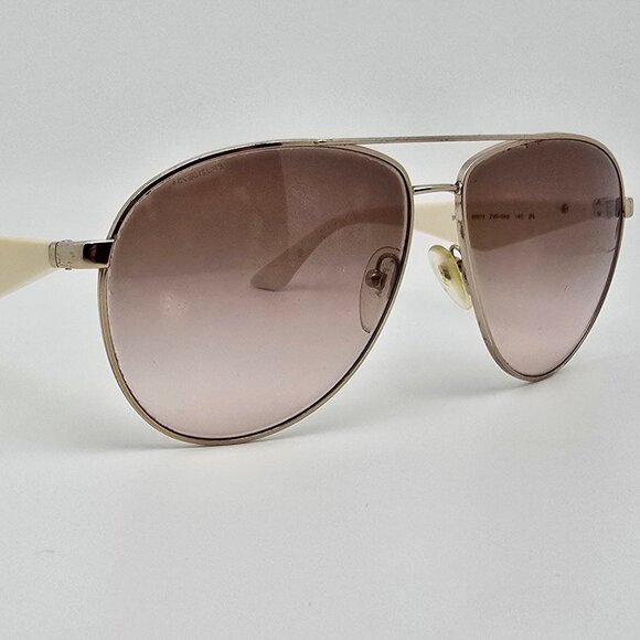 Prada SPR53Q ZVN-0A6 Pale Gold Frame Brown Gradient Lens Aviator Sunglasses 60mm - Picture 6 of 12